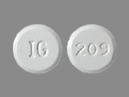 IG 209: (76282-209) Terbinafine (As Terbinafine Hydrochloride) 250 mg Oral Tablet by Exelan Pharmaceuticals Inc.