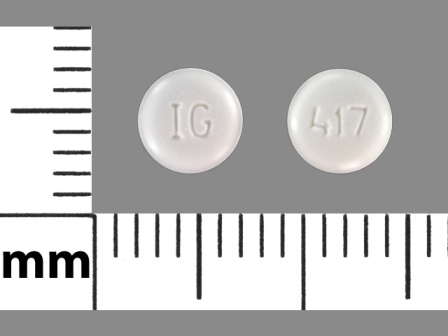 IG 417: (76282-417) Lisinopril 2.5 mg Oral Tablet by Exelan Pharmaceuticals Inc.