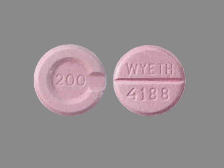 C 200 WYETH 4188: (0008-4188) Cordarone 200 mg Oral Tablet by Wyeth Pharmaceuticals Inc., a Subsidiary of Pfizer Inc.