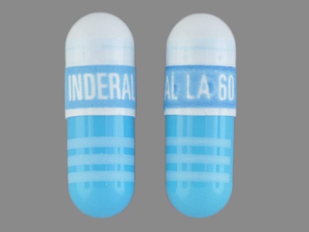 INDERAL LA 60: (0046-0470) Inderal La 60 mg 24 Hr Extended Release Capsule by Akrimax Pharmaceuticals, LLC