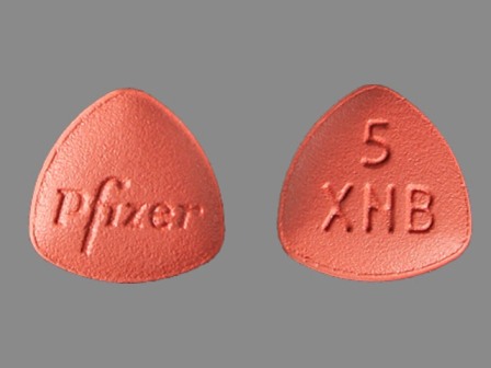 Pfizer 5 XNB: (0069-0151) Inlyta 5 mg Oral Tablet by Pfizer Laboratories Div Pfizer Inc