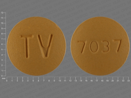 TV 7037: (0093-7037) Amlodipine, Valsartan, and Hydrochlorothiazide Oral Tablet, Film Coated by Teva Pharmaceuticals USA Inc
