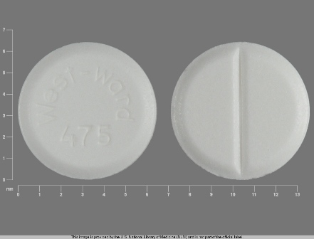 Weat-Ward 475 round white pill