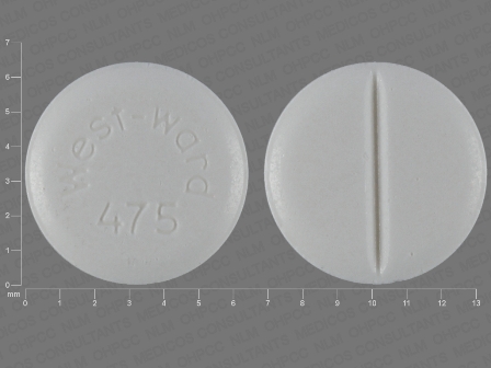 Westward 475: (0143-9740) Prednisone 5 mg Oral Tablet by West-ward Pharmaceutical Corp