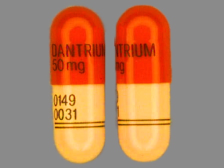 DANTRIUM 50 mg 0149 0031: (0149-0031) Dantrium 50 mg Oral Capsule by Procter & Gamble Pharmaceuticals