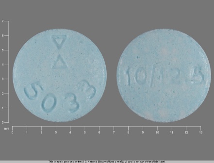 5033 10 12 5: (0172-5033) Hctz 12.5 mg / Lisinopril 10 mg Oral Tablet by Remedyrepack Inc.