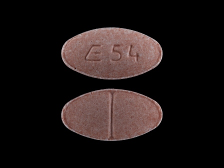 E54: (0185-5400) Lisinopril 5 mg Oral Tablet by Remedyrepack Inc.