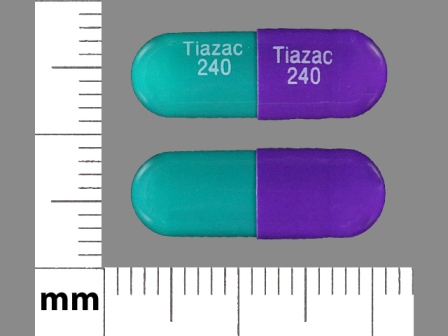 Tiazac 240: (0187-2614) 24 Hr Tiazac 240 mg Extended Release Capsule by Cardinal Health
