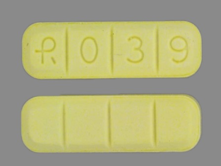 R 039 yellow tablet Alprazolam