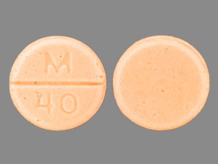 M 40: (0378-0040) Clorazepate Dipotassium 7.5 mg Oral Tablet by Mylan Pharmaceuticals Inc.