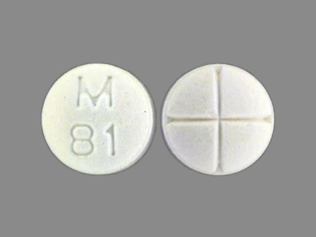 M 81: (0378-0081) Captopril 25 mg / Hctz 15 mg Oral Tablet by Mylan Phamaceuticals Inc.