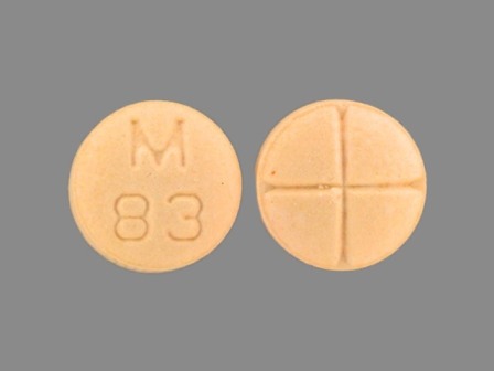 M 83: (0378-0083) Captopril 25 mg / Hctz 25 mg Oral Tablet by Mylan Phamaceuticals Inc.