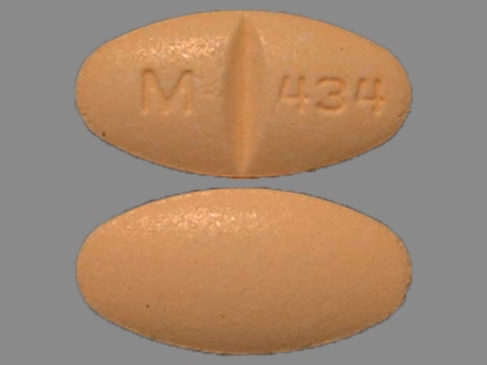 M 434: (0378-0434) Hctz 25 mg / Metoprolol Tartrate 100 mg Oral Tablet by Mylan Pharmaceuticals Inc.
