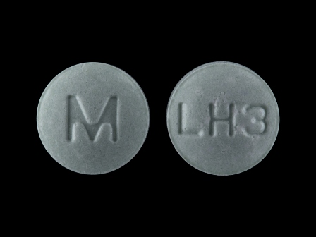 M LH3 round green tablet