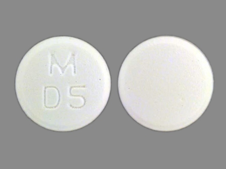 M D5 round white tablet