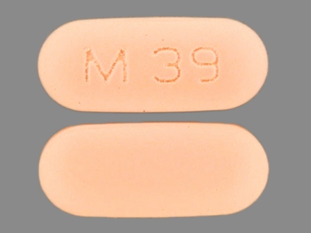 M 30 oval pink pill