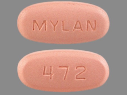 MYLAN 472: (0378-4472) Mycophenolate Mofetil 500 mg Oral Tablet by Cardinal Health