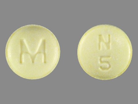 M N 5: (0378-5550) Ropinirole (As Ropinirole Hydrochloride) 0.5 mg Oral Tablet by Mylan Pharmaceuticals Inc.