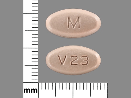 M V23: (0378-6323) Hctz 25 mg / Valsartan 160 mg Oral Tablet by Mylan Institutional Inc.