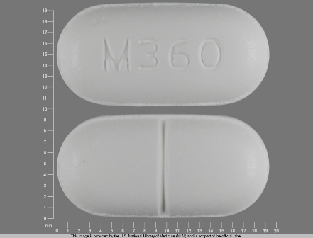 M360: (0406-0360) Apap 750 mg / Hydrocodone Bitartrate 7.5 mg Oral Tablet by Cardinal Health
