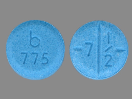 b 775 7 1 2: (0555-0775) Amphetamine Aspartate 1.875 mg / Amphetamine Sulfate 1.875 mg / Dextroamphetamine Saccharate 1.875 mg / Dextroamphetamine Sulfate 1.875 mg Oral Tablet by Barr Laboratories Inc.