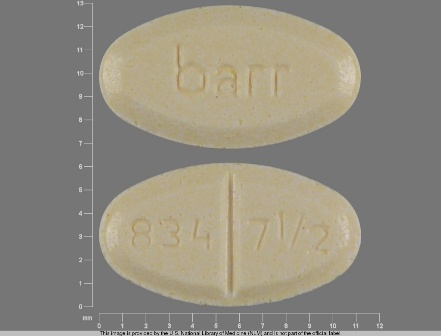 834 7 1 2 barr: (0555-0834) Warfarin Sodium 7.5 mg Oral Tablet by Remedyrepack Inc.