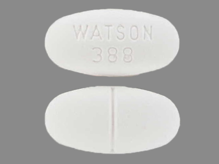 WATSON 388: (0591-0388) Apap 500 mg / Hydrocodone Bitartrate 2.5 mg Oral Tablet by Watson Laboratories, Inc.