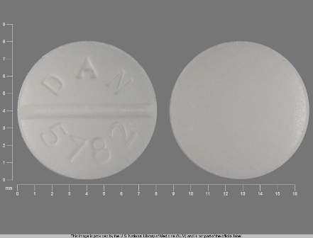 DAN 5782 round white pill