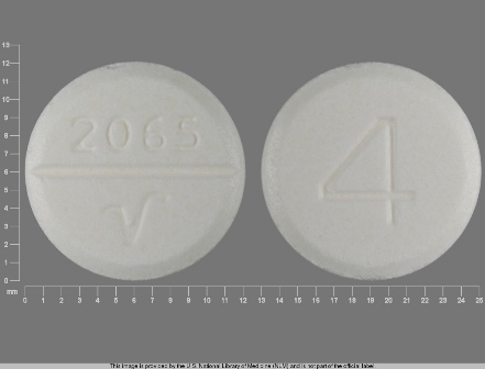 2065 V 4: (0603-2339) Apap 300 mg / Codeine Phosphate 60 mg Oral Tablet by Qualitest Pharmaceuticals