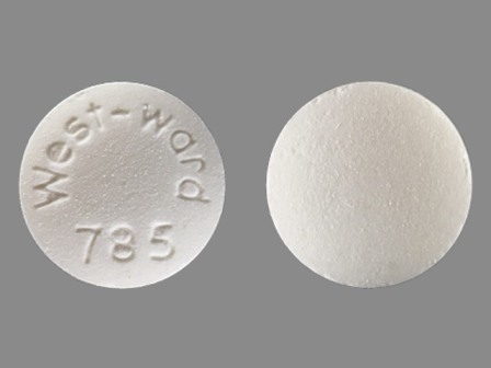 West ward 785: (0603-2548) Asa 325 mg / Butalbital 50 mg / Caffeine 40 mg Oral Tablet by Qualitest