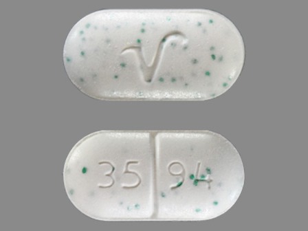 3594 V White Oval Pill