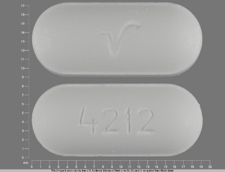 4212 V oval white tablet