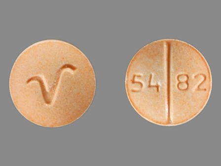 54 82 V: (0603-5482) Propranolol Hydrochloride 10 mg Oral Tablet by Bryant Ranch Prepack