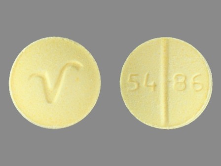 54 86 V: (0603-5486) Propranolol Hydrochloride 80 mg Oral Tablet by Bryant Ranch Prepack