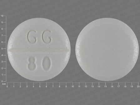 GG80: (0781-1446) Furosemide 80 mg Oral Tablet by Ncs Healthcare of Ky, Inc Dba Vangard Labs