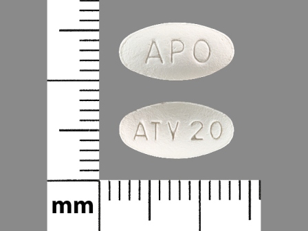 APO ATV20: (0904-6291) Atorvastatin (As Atorvastatin Calcium) 20 mg Oral Tablet by Major Pharmaceuticals