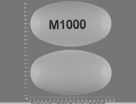 M1000: (13913-003) 24 Hr Glumetza 1000 mg Extended Release Tablet by Depomed, Inc.