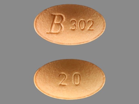 B302 20: (24658-302) Simvastatin 20 mg Oral Tablet by Blu Pharmaceuticals, LLC