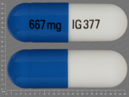 667mg IG377: (31722-377) Calcium Acetate 667 mg/1 Oral Capsule by Camber Pharmaceuticals, Inc.