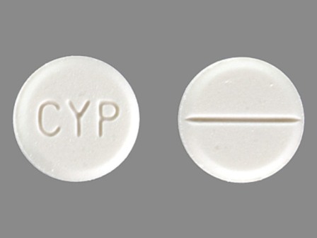 CYP: (42291-225) Cyproheptadine Hydrochloride 4 mg/1 Oral Tablet by Remedyrepack Inc.
