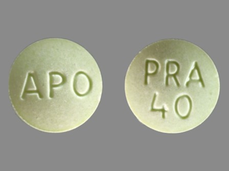 APO PRA 40: (43353-474) Pravastatin Sodium 40 mg Oral Tablet by Aphena Pharma Solutions - Tennessee, Inc.