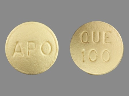 APO QUE 100: (43353-785) Quetiapine Fumarate 100 mg Oral Tablet, Film Coated by A-s Medication Solutions