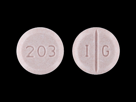IG 203: (45802-770) Glimepiride 1 mg Oral Tablet by Perrigo New York Inc
