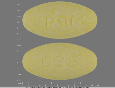 Par 035 Yellow Oval Pill