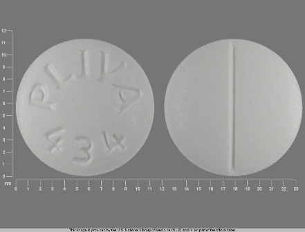 PLIVA 434 White Round Tablet