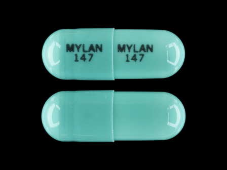 MYLAN 147: (51079-191) Indomethacin 50 mg Oral Capsule by Mylan Institutional Inc.