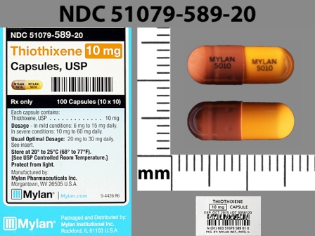 MYLAN 5010: (51079-589) Thiothixene 10 mg Oral Capsule by Mylan Institutional Inc.