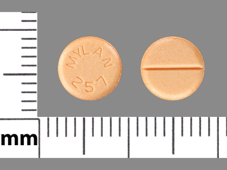 MYLAN 257: (51079-734) Haloperidol 1 mg Oral Tablet by Mylan Institutional Inc.