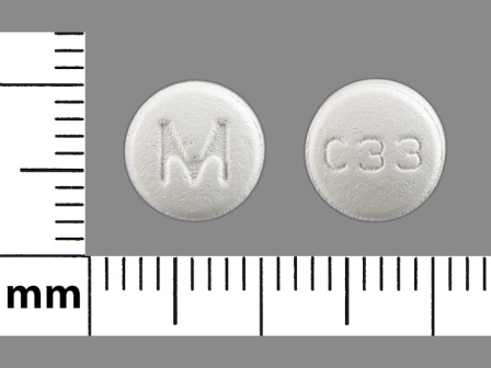 M C33: (51079-931) Carvedilol 12.5 mg Oral Tablet by Mylan Institutional Inc.