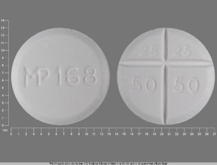 MP 168 25 25 50 50: (53489-517) Trazodone Hydrochloride 150 mg Oral Tablet by Mutual Pharmaceutical Company, Inc.